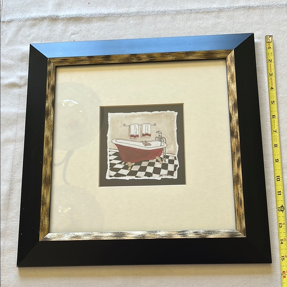 Framed Art with Red Bathtub - Picture 4 of 6